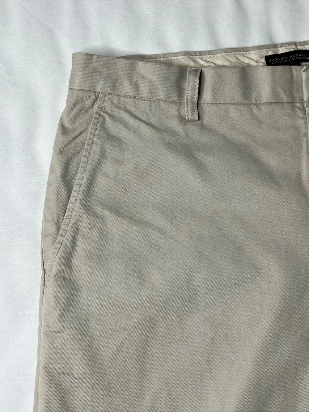 Banana Republic Chino Pants Dawson Men’s 35x30 Relaxed Fit Khaki Beige
